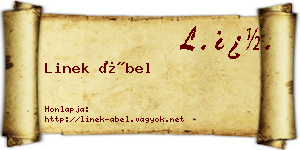 Linek Ábel névjegykártya